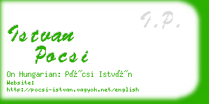 istvan pocsi business card